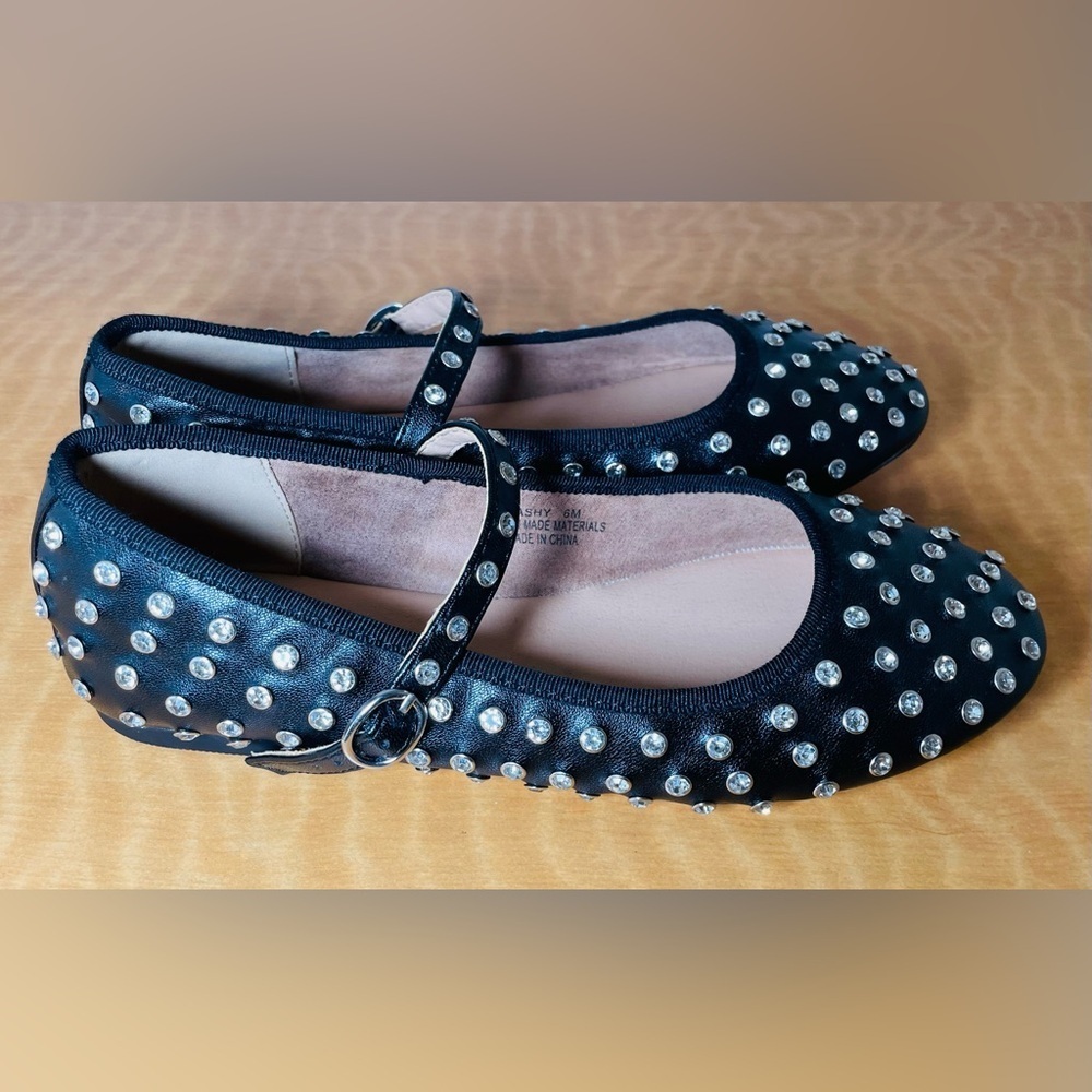 House of Harlow Black 1960 Flashy Mary Jane Ballet Flats - Picture 5 of 11